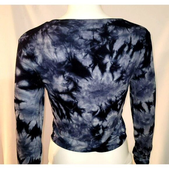 Wild Fable Tie Dye Long Sleeve Crop Top - Size Medium - Picture 4 of 8